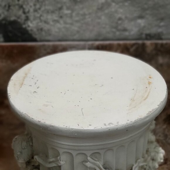 Decorative Column Pillar Plaster Cherub Carving Putti Floral Leafy Motif - Picture 13 of 13